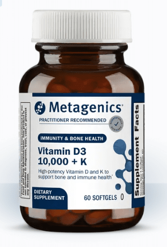 Vitamin D3 10,000 + K (60 softgels) - Metagenics