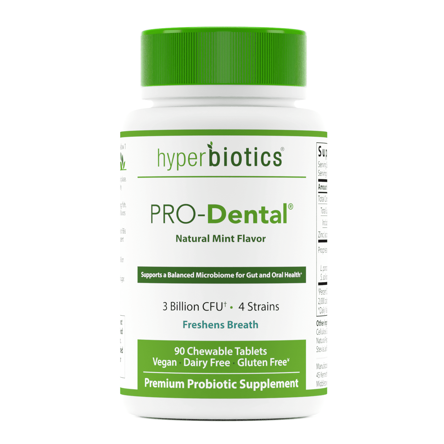 Pro-Dental Probiotics – Hyperbiotics - (Natural Mint Flavour) 90 Chewable Tablets