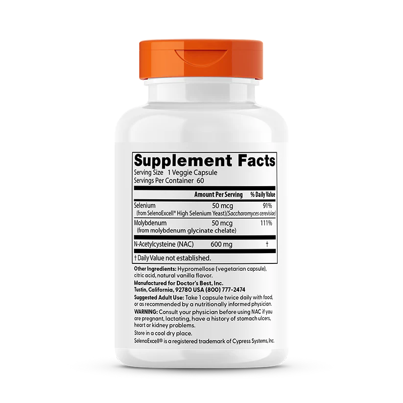 NAC Detox Regulators, 60 Capsules - Doctor's Best - Image 2