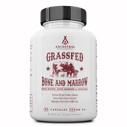 Grass Fed Bone and Marrow, 180 capsules Ancestral Supplements