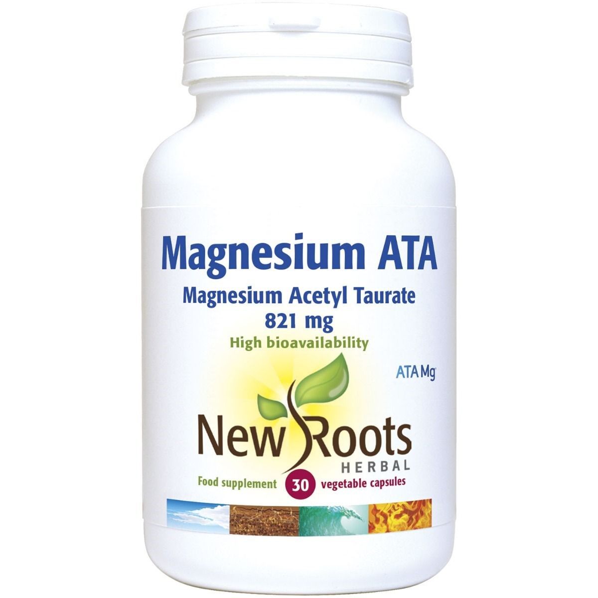 Magnesium ATA (Acetyl taurate) 30 Capsules - New Roots Herbal
