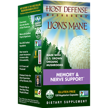 Lion's Mane Capsules 120 vegcaps - Host Defense